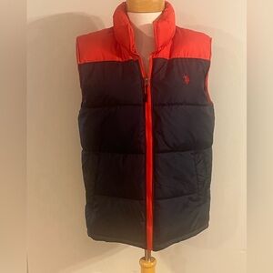 U.S. Polo Assn. Red and Black Puffer Vest